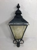 Modern Metal and Fiberglass street lantern in the Victorian style approximately 122 x 44cm square