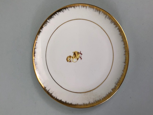 Limoges china, Two Victorian 9002 side plates decorated with gold foliage on a pastel background - Image 11 of 16