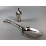 Antique Silver - a tablespoon hallmarked for Exeter, Joseph Hicks 1811 approximately 69.15g, and a