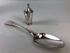 Antique Silver - a tablespoon hallmarked for Exeter, Joseph Hicks 1811 approximately 69.15g, and a