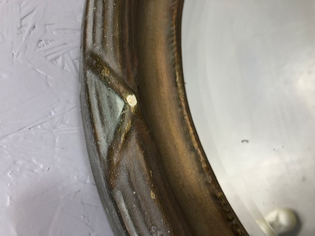 Wall mirror, Oval Bevel glass wall mirror in reeded regency style gilded plaster frame approximately - Image 2 of 4