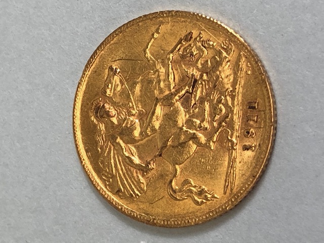 Gold Half Sovereign dated 1911