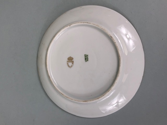 Limoges china, Two Victorian 9002 side plates decorated with gold foliage on a pastel background - Image 13 of 16