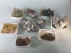 Geology, Crystal, Mineral interest. a collection of display specimens to include Azurite,