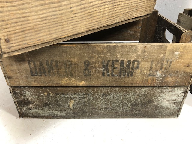 Wooden Crates, six vintage stackable wooden apple or farm crates with stenciled company names, - Image 6 of 20