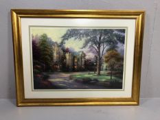 Thomas Kinkade ,Framed art print " Summer Gate" signed with the artists matrix signature along