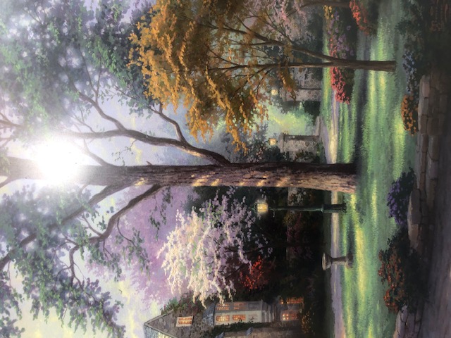 Thomas Kinkade ,Framed art print " Summer Gate" signed with the artists matrix signature along - Image 5 of 8