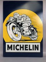 Advertising sign, modern metal 'Michelin' sign approximately 70cm x 50cm