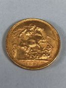 Gold sovereign, Victoria 1892 full gold Sovereign