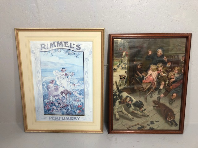 Advertising interest, Rimmel's Perfumery advert in the earlier Victorian style in a modern frame