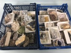 Geological, fossil, crystal interest, a quantity of crystal and rock samples, from the British isles