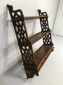 Antique / vintage furniture, set of early 19th century style wall mounted display shelves, 3 shelves