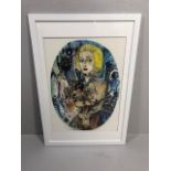 Sir Grayson Perry R.A, "Claire as a Soldier" framed limited Edition Fabric print with artists logo