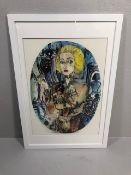 Sir Grayson Perry R.A, "Claire as a Soldier" framed limited Edition Fabric print with artists logo