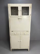 Vintage Furniture, 1960s kitchen larder cabinet, the CWS Newmaid, 2 cupboards one with frosted glass