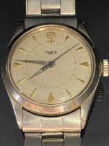 Tudor Stainless steel wristwatch on Rolex Oyster Bracelet number to reverse watch case 7934/ 269724,