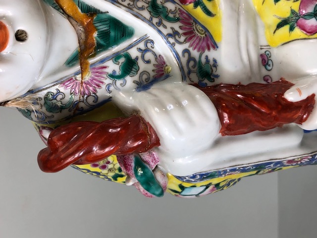 Antique Chinese ceramics, being a trio of large 19th century Famille Rose Immortals, Luk Sau Fuk. - Image 65 of 81