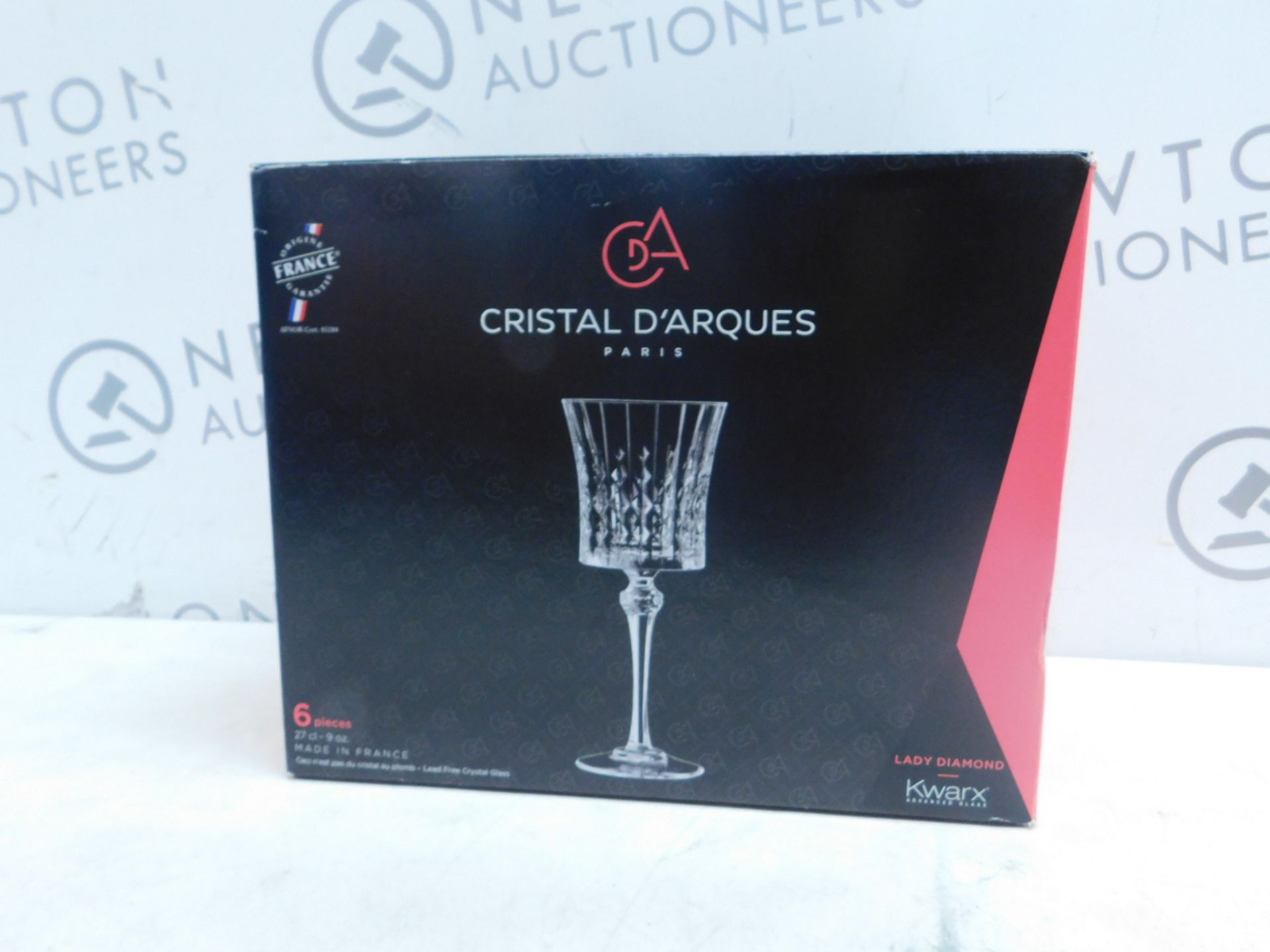 1 BOXED SET OF 5 CRISTAL D'ARQUES WINE GLASSES RRP Â£29