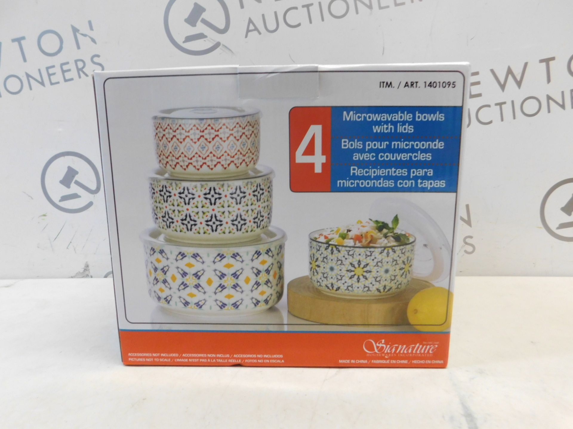 1 BOXED SIGNATURE ASSORTED STONEWARE BOWLS WITH LIDS RRP Â£29
