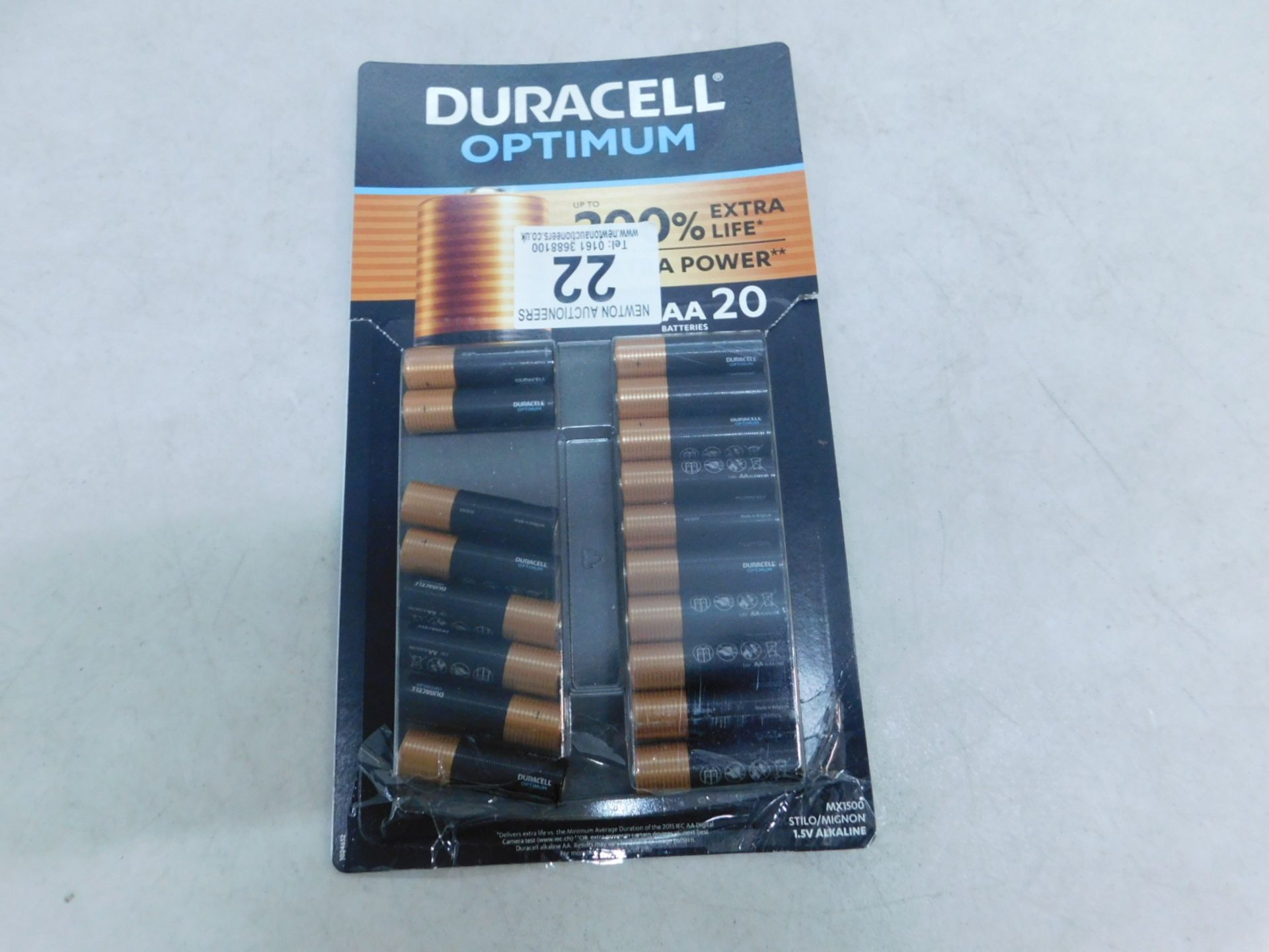 1 PACK OF DURACEL AA BATTERIES RRP Â£24.99