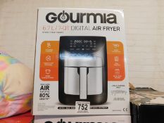 1 BOXED GOURMIA 6.7L DIGITAL AIR FRYER RRP Â£89.99