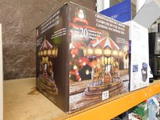 1 BOXED 15.8 INCH (40 CM) ANIMATED CHRISTMAS MARQUEE GRAND CAROUSEL WITH 240 LEDS RRP Â£179