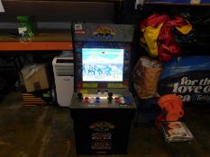 1 ARCADE 1UP CAPCOM STREET FIGHTER ARCADE GAMING MACHINE WITH CHARGER RRP Â£399 (POWERS ON WORKS)