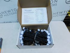 1 BOXED LIGHTS4YOU 33FT (10M) 50 LARGE BULB ICE WHITE OUTDOOR STRING LIGHTS RRP Â£39