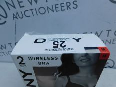 1 BOXED DKNY WOMENS 2-PACK WIRELESS BRA SIZE M RRP Â£39