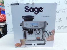 1 BOXED SAGE BARISTA PRO BEAN TO CUP COFFEE MACHINE SES878BST RRP Â£749