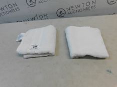 1 SET OF 2 CHARISMA WHITE HAND TOWELS RRP Â£14.99