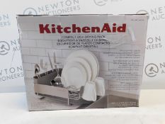 1 BOXED KITCHENAID COMPACT DISH RACK WITH STAINLESS STEEL PANEL RRP Â£39
