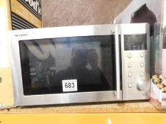 1 SHARP STAINLESS STEEL MICROWAVE OVEN RRP Â£179.99