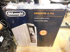 1 BOXED DELONGHI DRAGON 4 PRO ELECTRIC OIL FILLED RADIATOR RRP Â£164.99