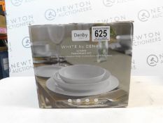 1 BOXED DENBY WHITE 16 PIECE (APPROX) TABLEWARE SET RRP Â£179.99