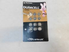 1 PACKED DURACELL CR2032 LITHIUM COIN RING SIZE LONG BATTERY PACK RRP Â£19