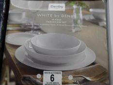 1 BOXED DENBY WHITE TABLEWARE SET RRP Â£179.99