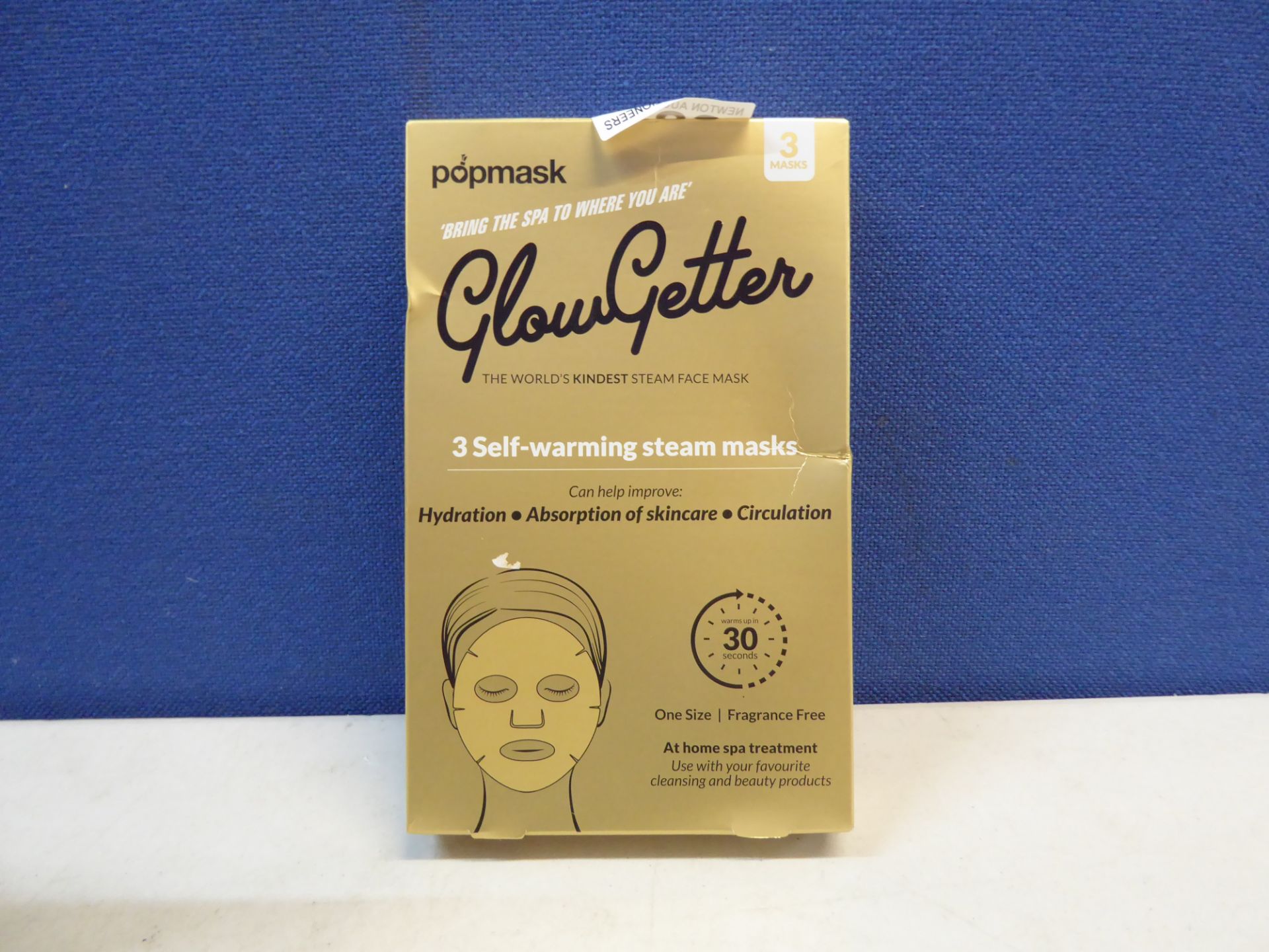 1 BOXED POPMASK GLOW GETTER - 3 STEAM FACE MASKS RRP Â£19.99