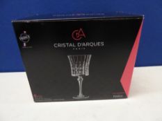 1 BOXED CRISTAL D'ARQUES LADY DIAMOND CHAMPAGNE GLASSES RRP Â£39.99