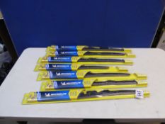 6 PACKS OF MICHELIN WIPER BLADES VARIOUS SIZES RRP Â£59.99