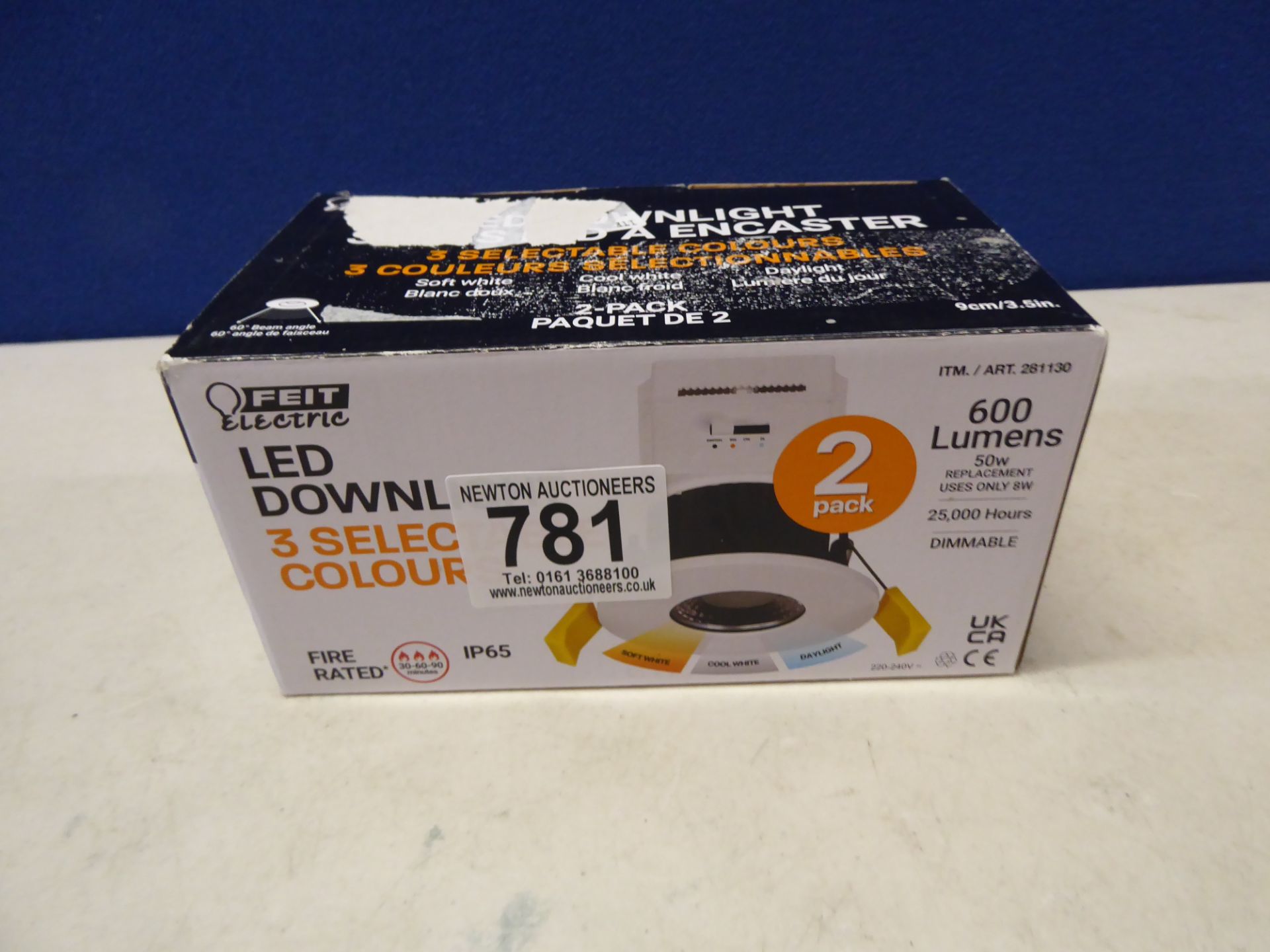 1 BOXED FEIT ELECTRIC 1-PACK LED FIRE-RATED DOWNLIGHT WITH 3-COLOUR TEMPERATURES RRP Â£29