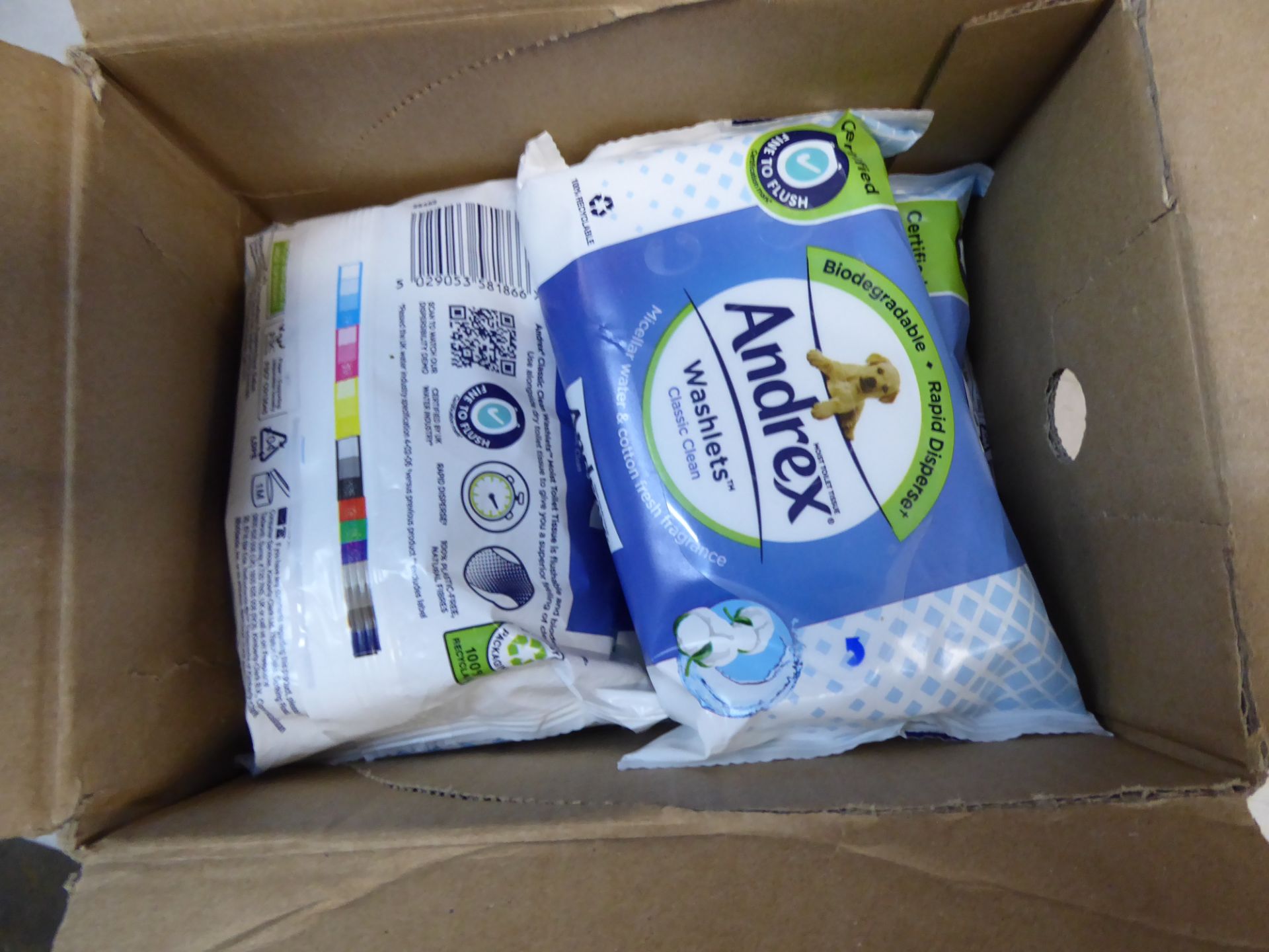 1 BOXED ANDREX 12PK CLASSIC CLEAN WASHLETS RRP Â£29.99