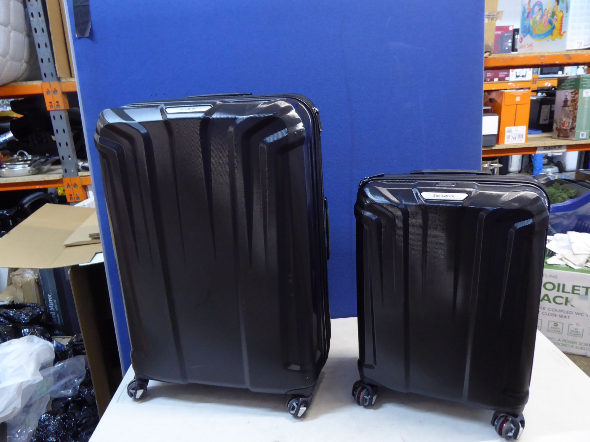 1 SAMSONITE ENDURE 2 PIECE HARDSIDE LUGGAGE SET RRP Â£189 (LARGE CASE CRACKED)