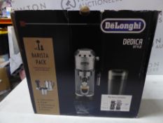 1 BOXED DE'LONGHI DEDICA BARISTA COFFEE MACHINE BUNDLE PACK SILVER ECKG6820 RRP Â£299