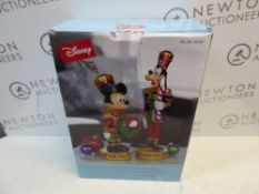 1 BOXED DISNEY 15.1 INCHES (38.5CM) CHRISTMAS MICKEY & GOOFY NUTCRACKERS WITH LED LIGHTS & SOUNDS
