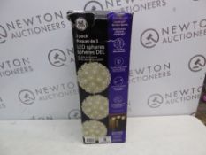 1 BOXED 5 INCHES (14CM) INDOOR / OUTDOOR WARM WHITE SPHERES WITH 150 LED LIGHTS RRP Â£39