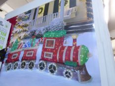 1 BOXED 3 PIECE INDOOR / OUTDOOR CHRISTMAS TRAIN SET WITH LED LIGHTS RRP Ã‚Â£399