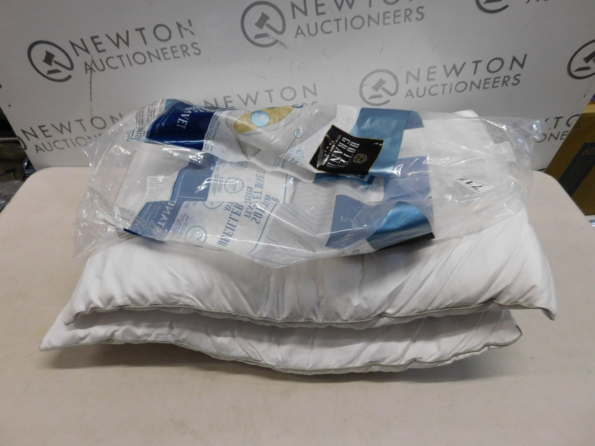 1 BAGGED SET OF 2 HOTEL GRAND DOUBLE TOP GOOSE FEATHER & GOOSE DOWN PILLOWS RRP Â£29.99