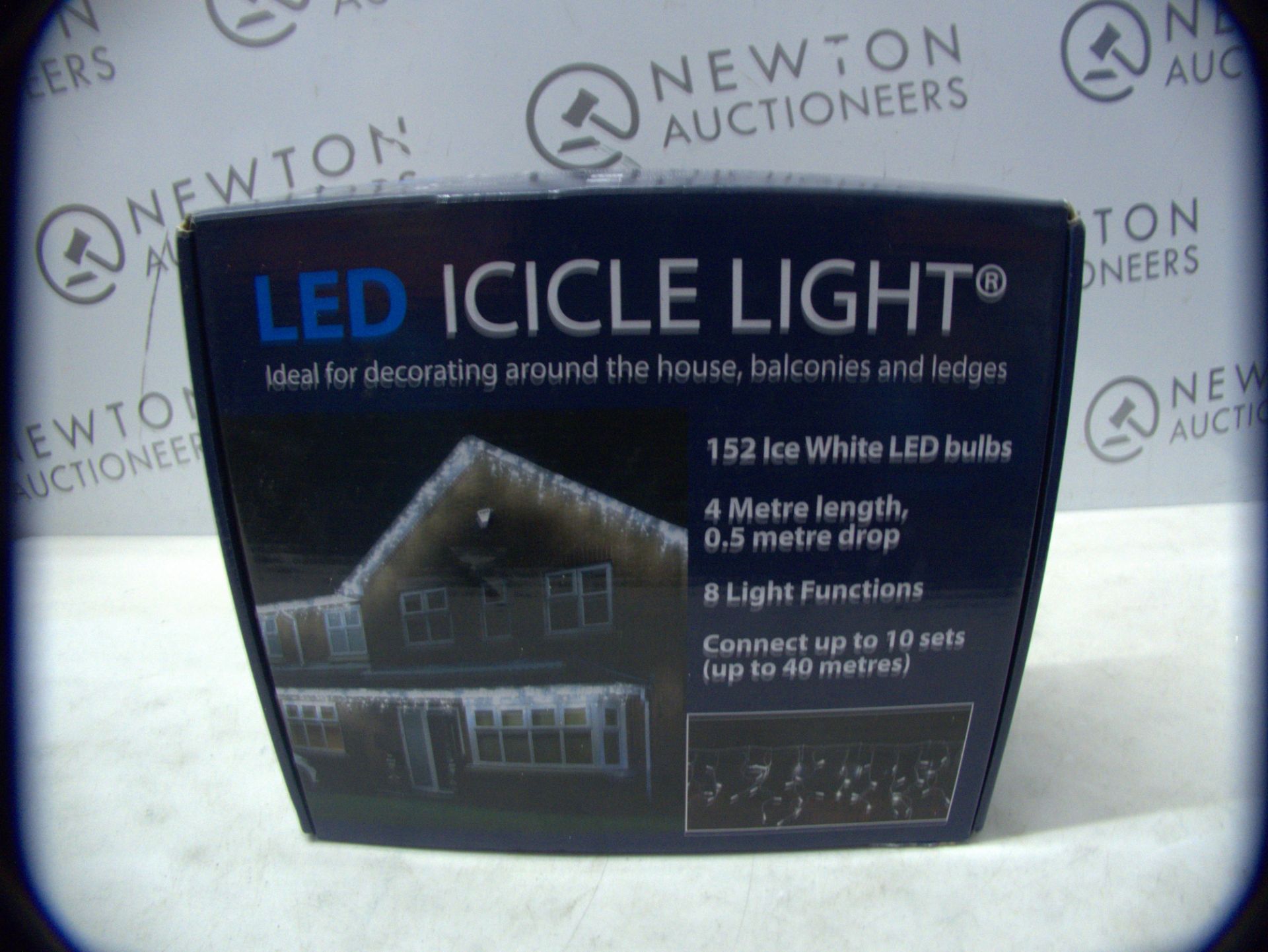 1 BOXED LIGHTS4YOU 13FT (4M) 152 LED ICE WHITE OUTDOOR ICICLE LIGHT RRP Â£49