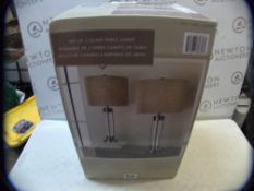 1 BOXED PAIR OF GLASS TUBE LAMPS RRP Â£99